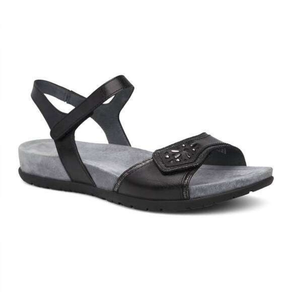 Dansko Blythe Black Leather Adjustable Strap Comfort Sandals Womens 41 EU